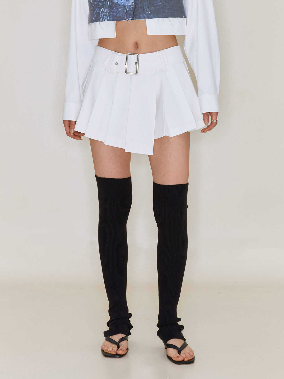 주름진 미니 컬로트