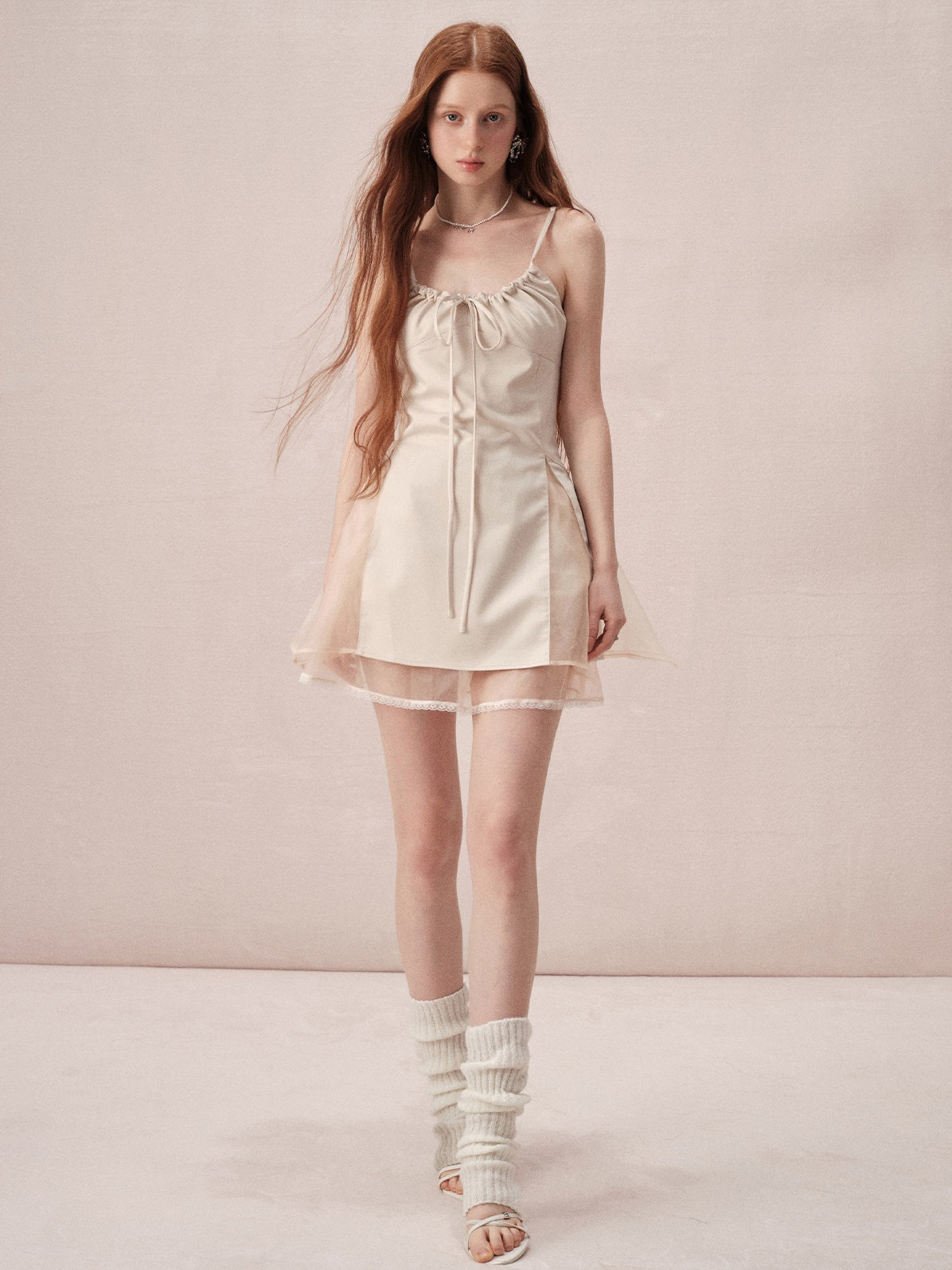 Sweet And Spicy Design Lace Mesh Splicing Suspenders One-piece