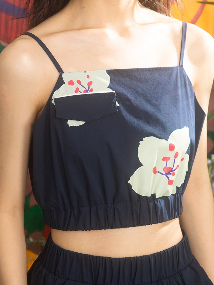 벚꽃 프린트 카미솔