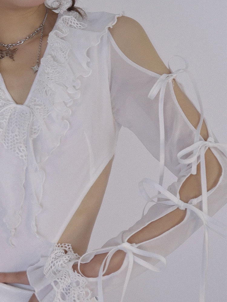 Ribbon Lace Sexy Sweet Body-Suit