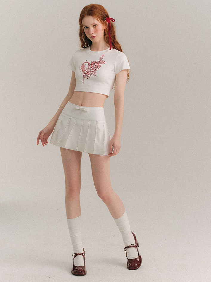 Rosen drucken Linestone Short & Long Sleeve T-Shirt