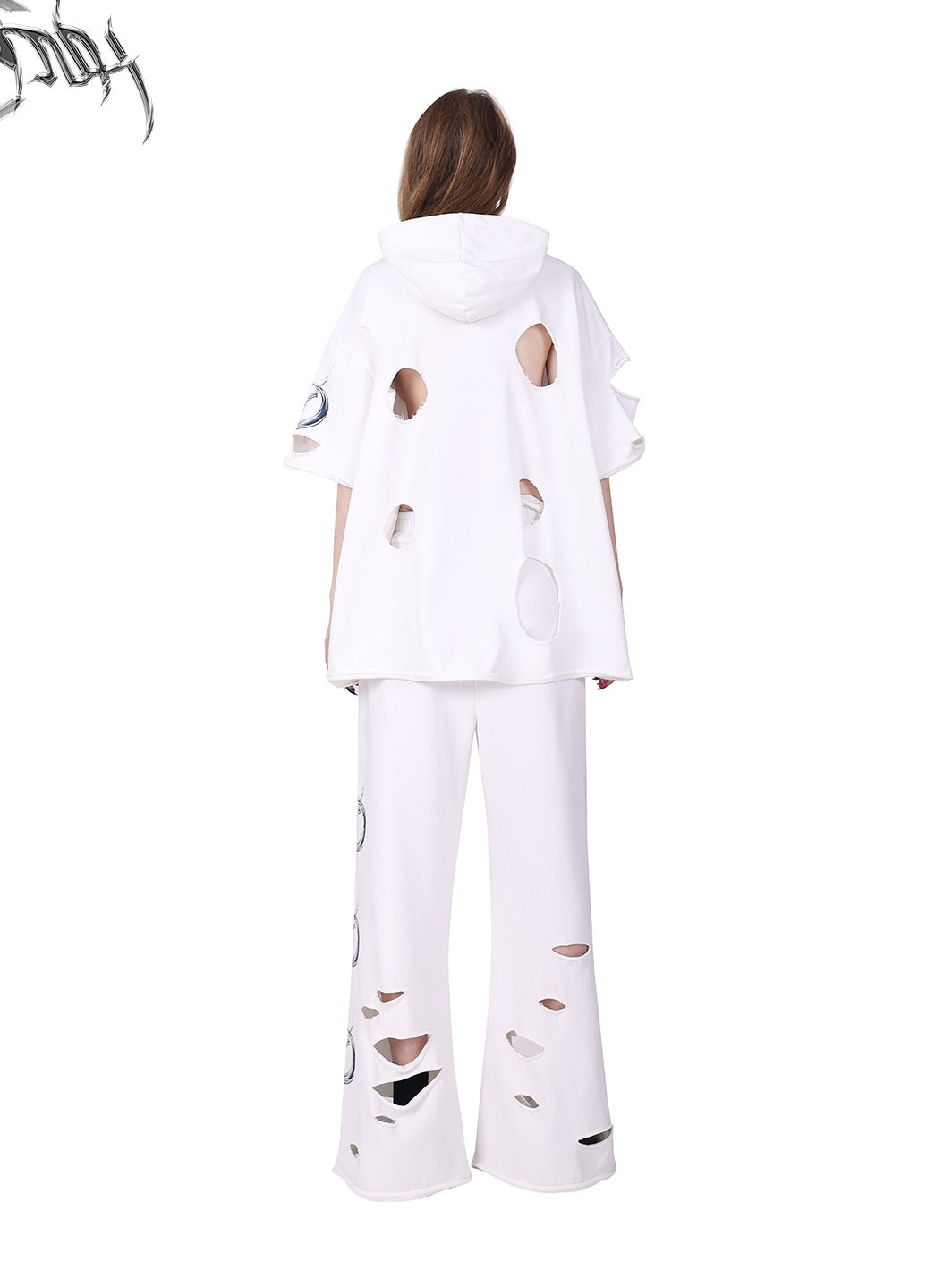 Hoodie à sweat à manches courtes du trou du trou