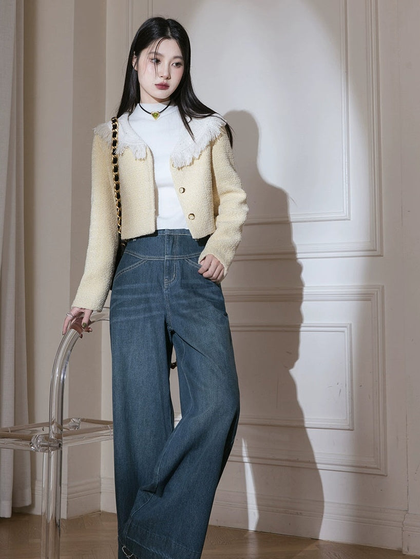 Small Fragrant Fringe Jacket & Skirt Set-up