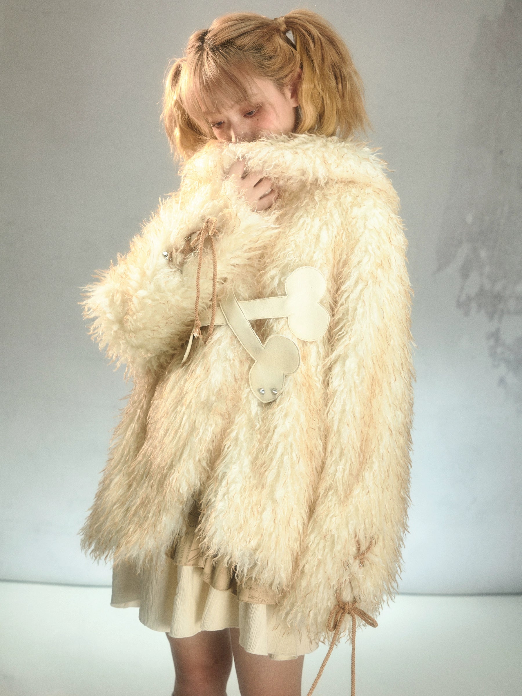 Eco-friendly Fur Mixed Loose Coat