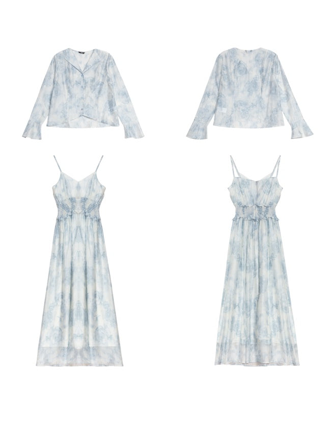 Blumendruck-Hemd & Hosentender langes Einteilungsaufbau