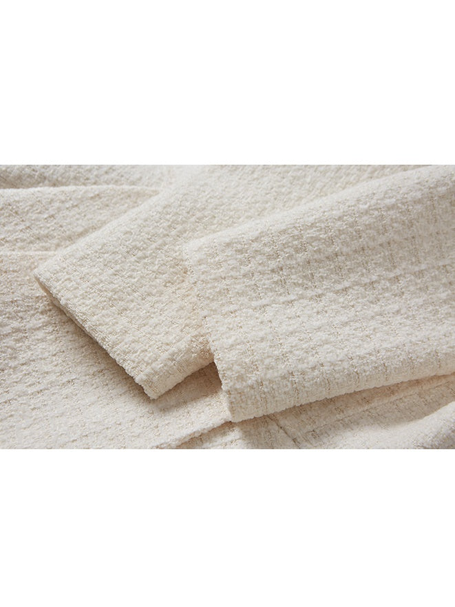 Puffärmel Taille Form Design Teeed Textur Faltenkleid