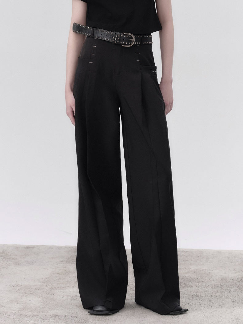 DOUBLE-PLEATED PANTS