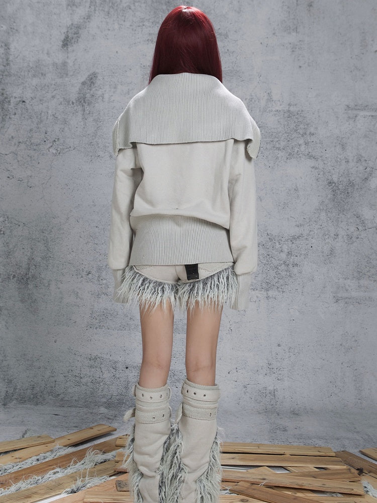 LOOSE STREET HIGH-NECK ZIP-UP JACKET