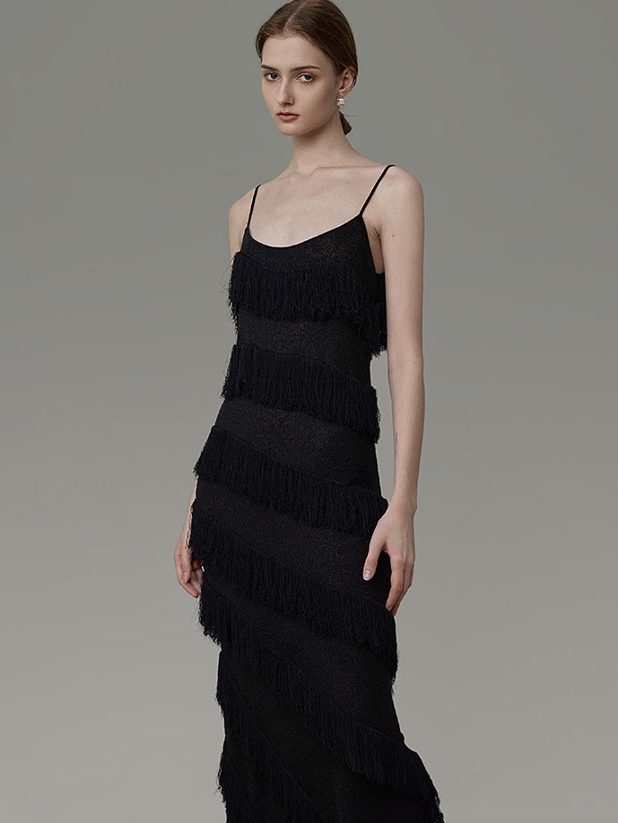 Quaste Accent Sling Long Kleid