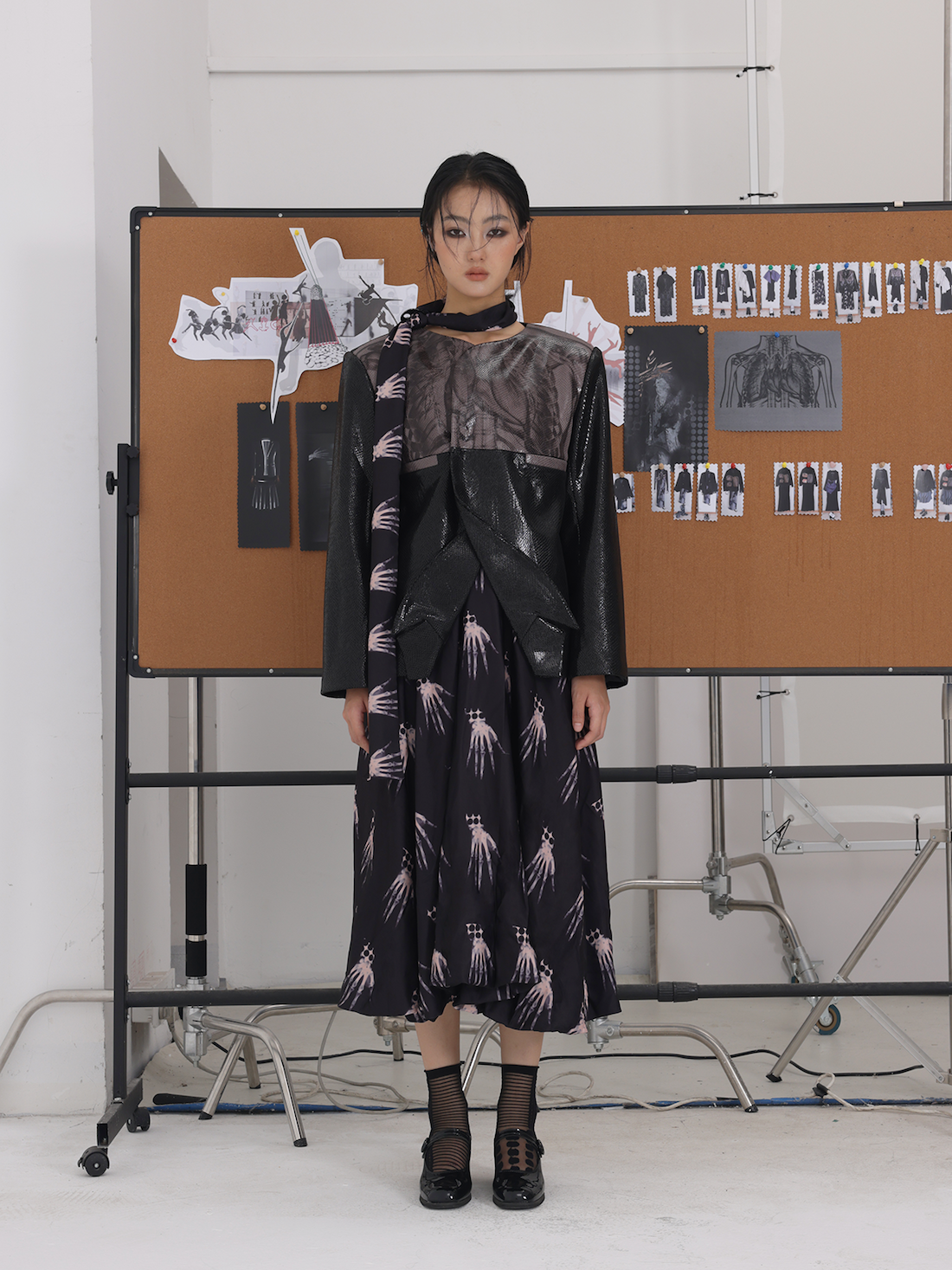 Shoulder Pads Leather Jacket