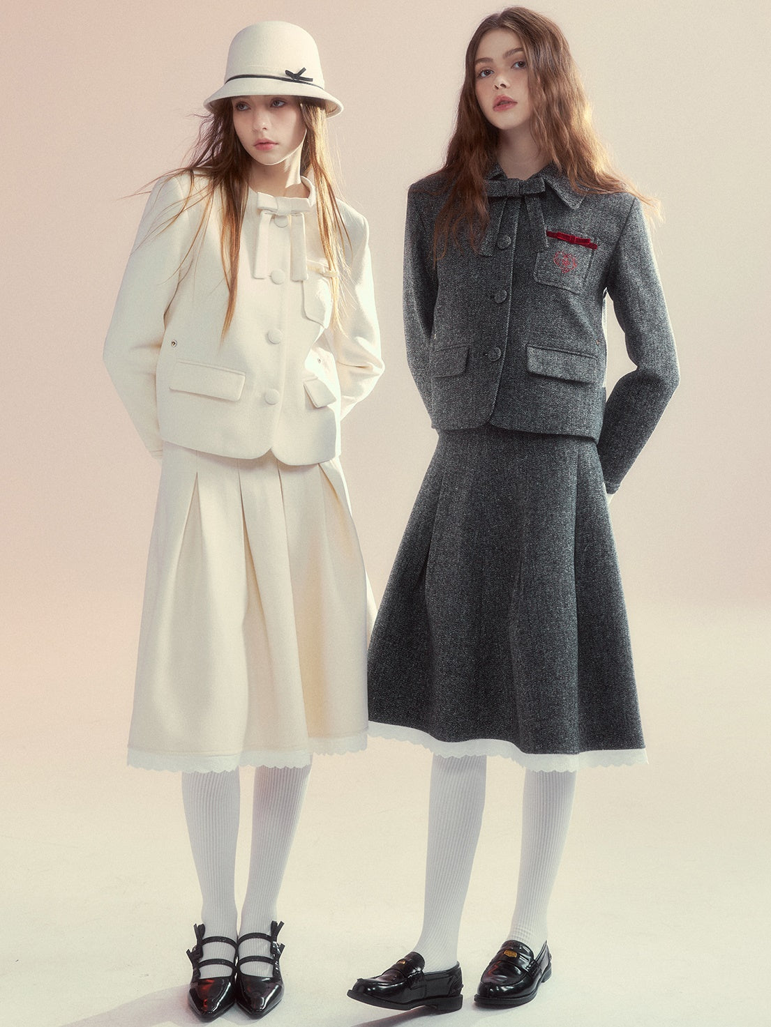 Ruban à broderie Veste courte et jupe plissée de la longueur