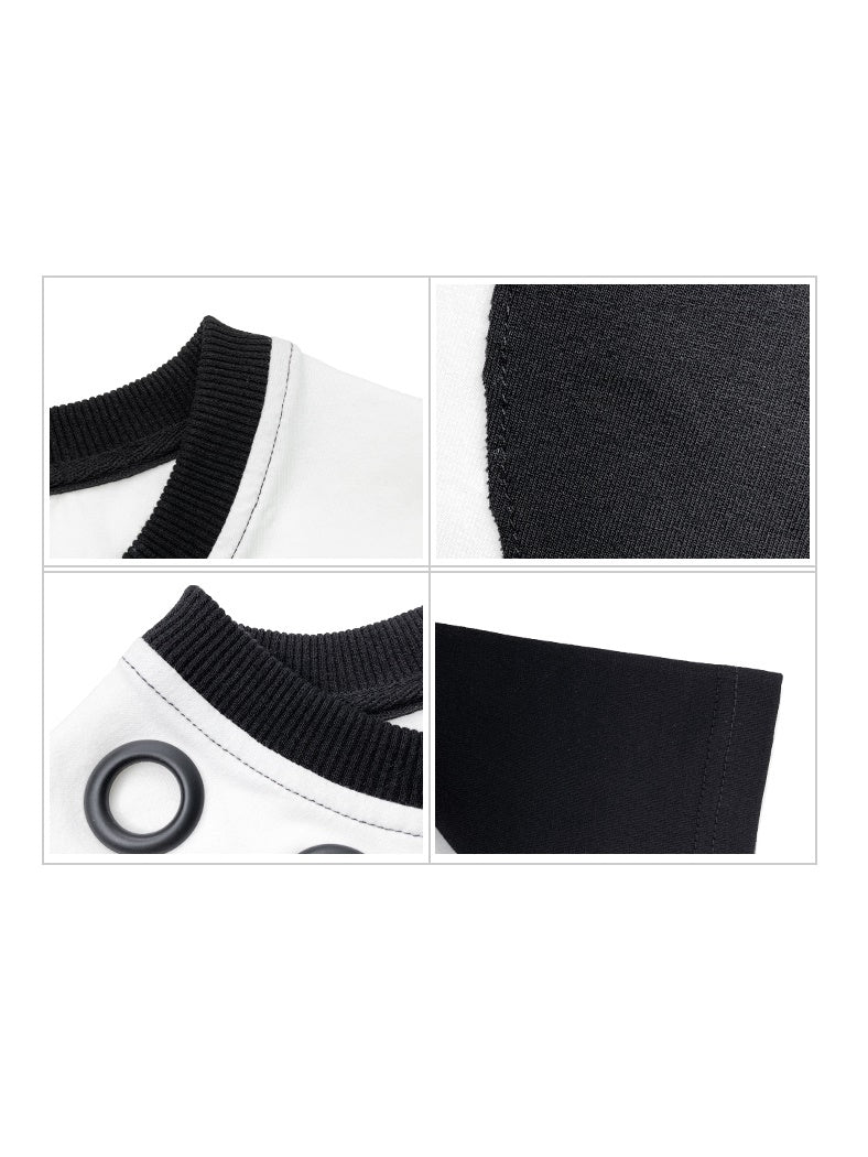 Spiral-panel Cut-out T-shirt