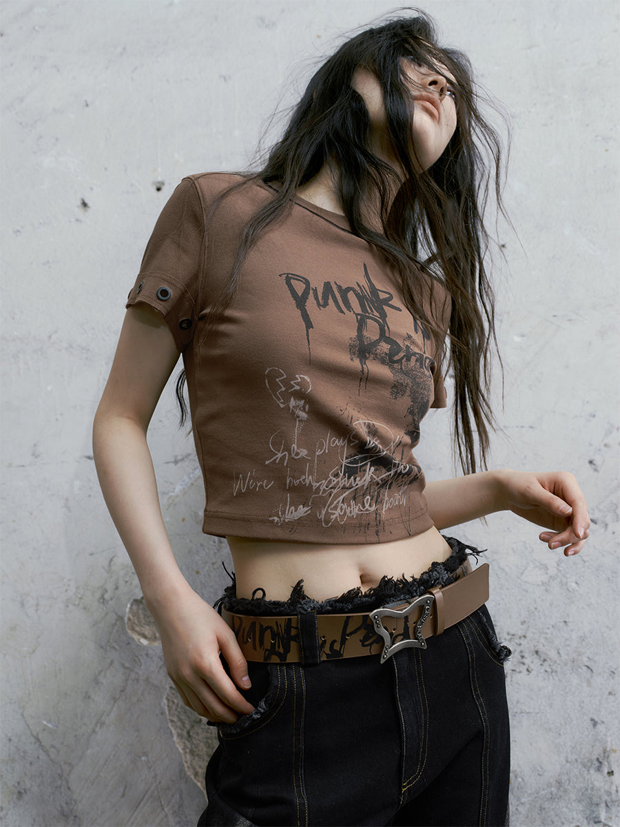 Butterfly Old Metal Buckle Belt