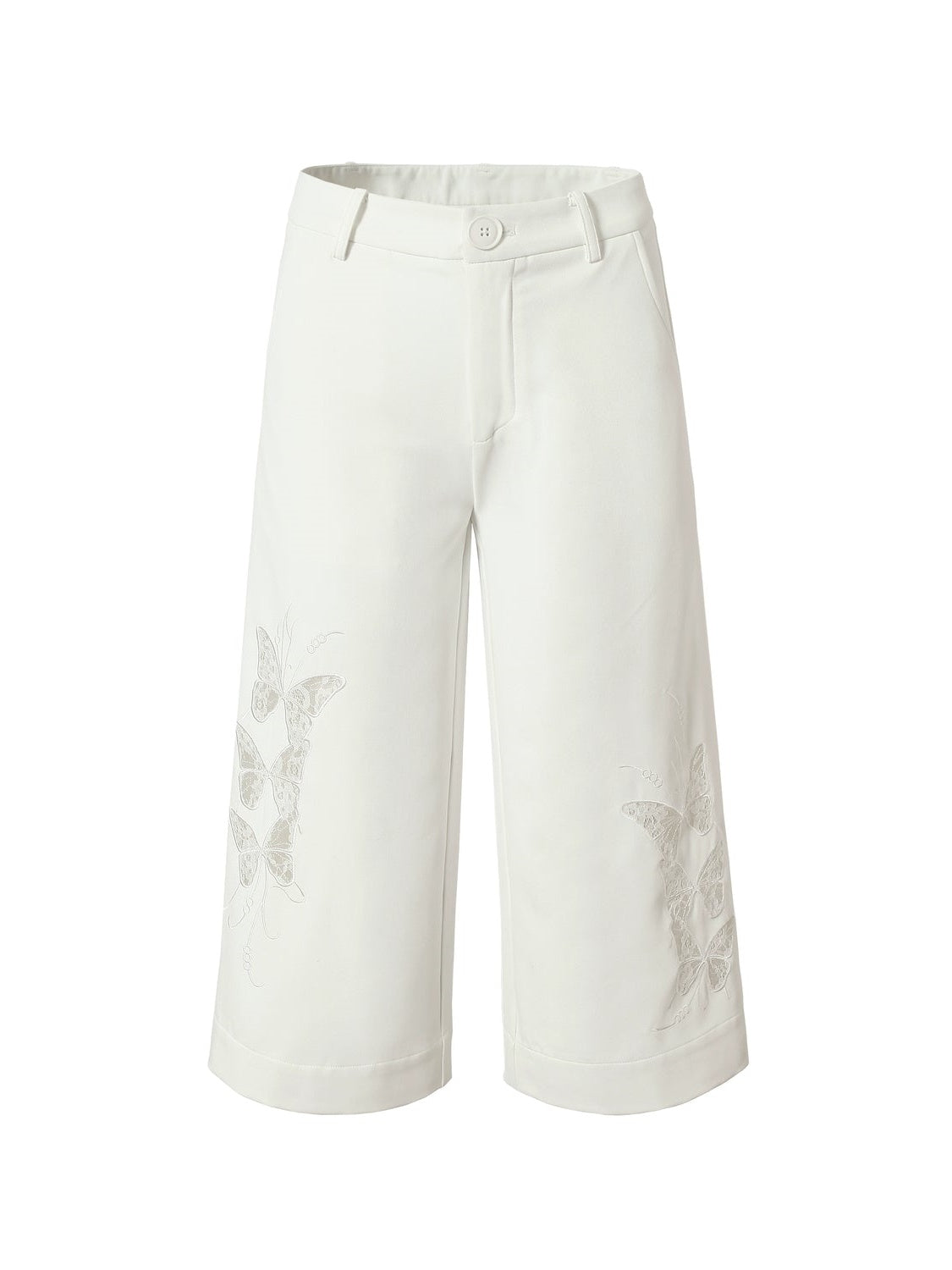 Butterfly Lace Hollow Gaucho Pants