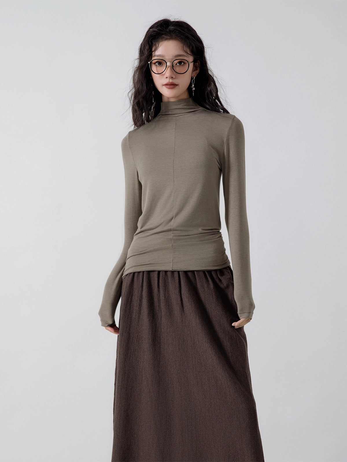 고탄력 이너 터틀넥 셔츠