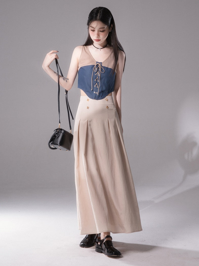 꼬집음 발목 치마