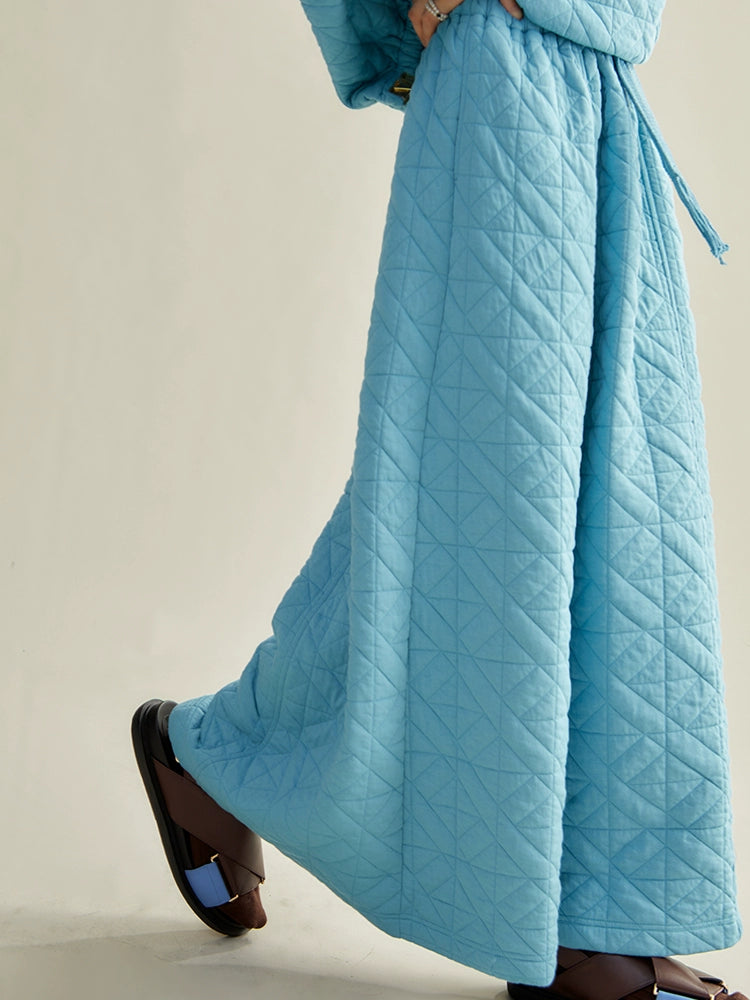 Gesteppte Textur Schweiß Hoodie Pullover & Rock