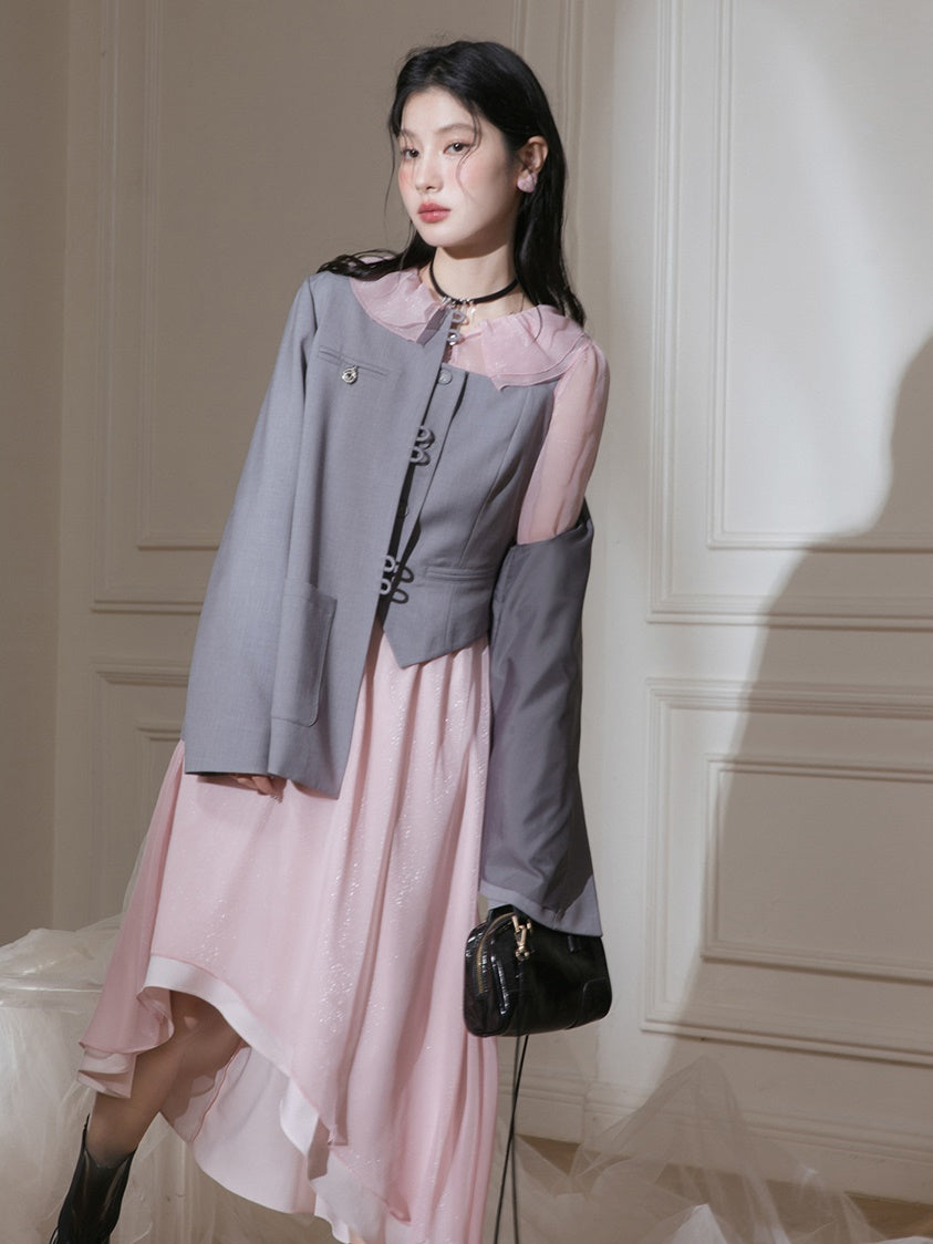 Jacke und Weste des chinesischen Stils im chinesischen Stil