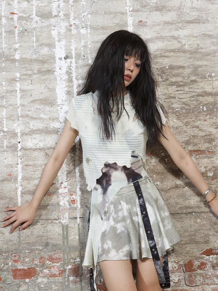 레이어드 반팔 투피스 티셔츠