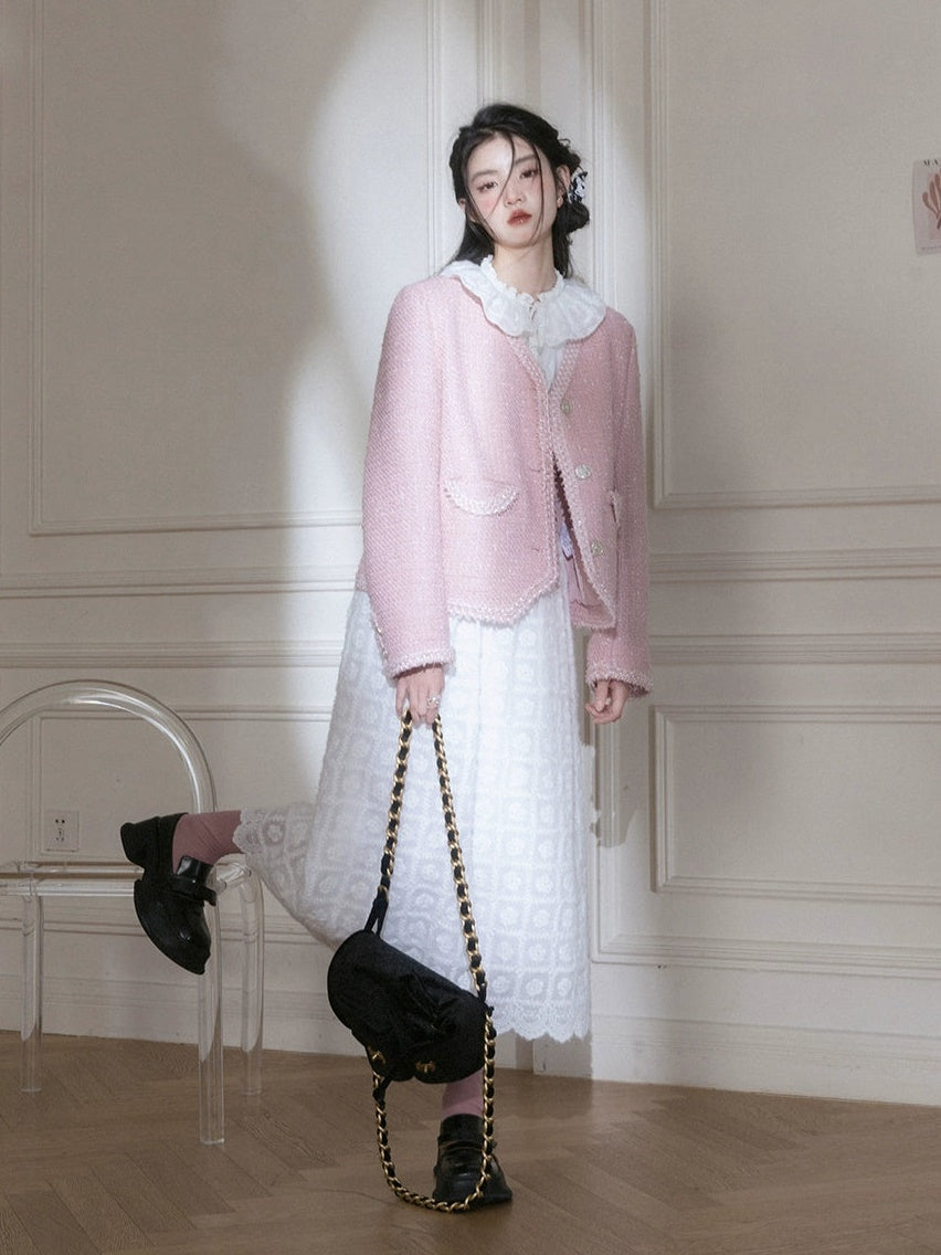 Plüsch gesticktes Kleid