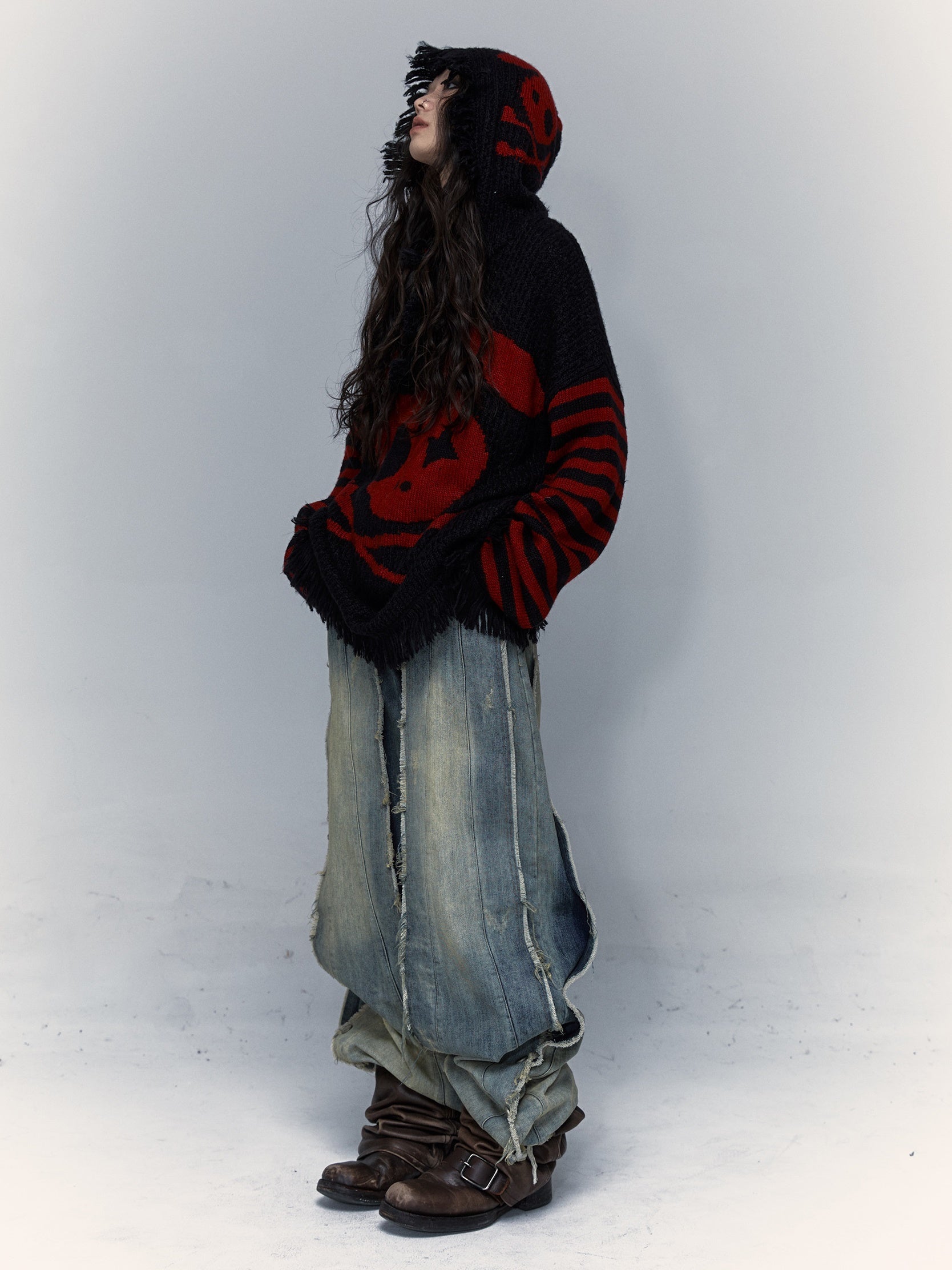 Washed Old Street Loose Wide Leg Jeans