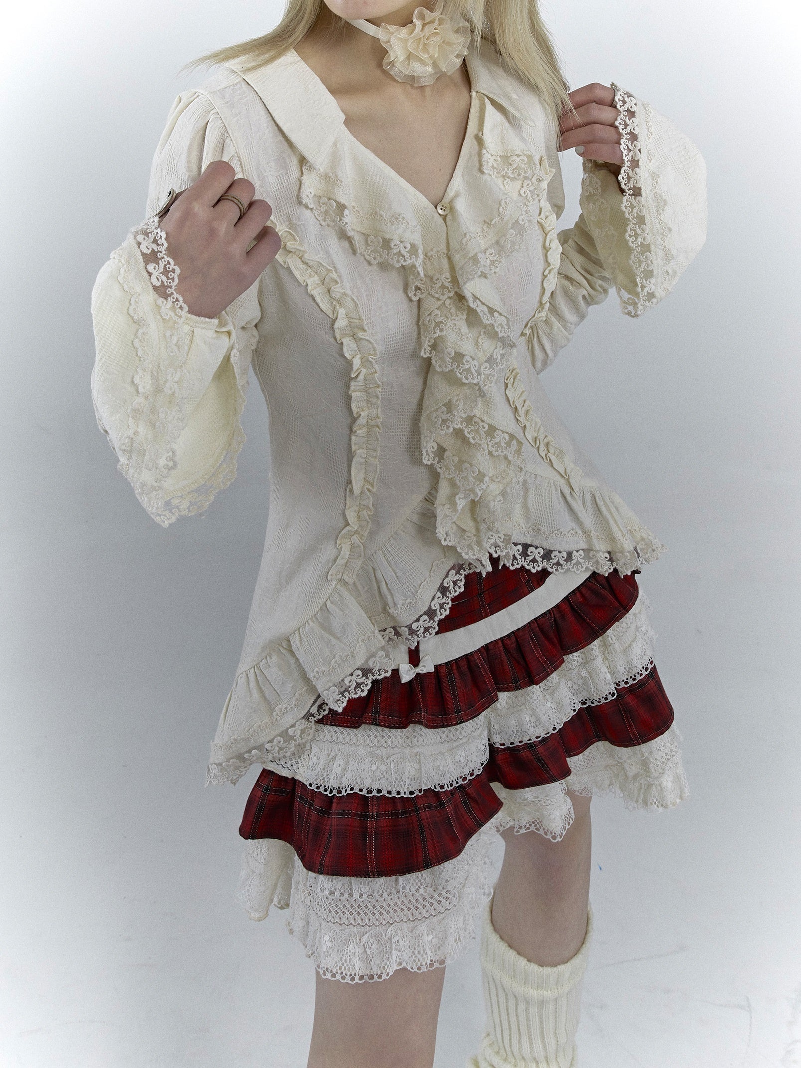 Trompetenhülle Shirted Frill Shirt