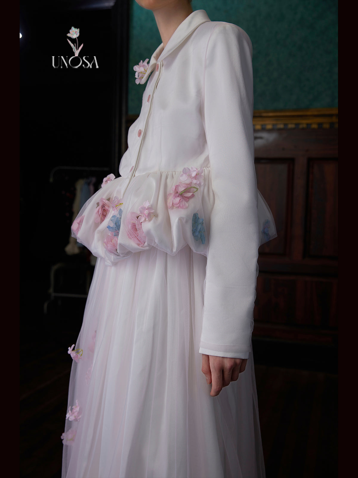 Mesh Double-layer Bud Jacket & Skirt