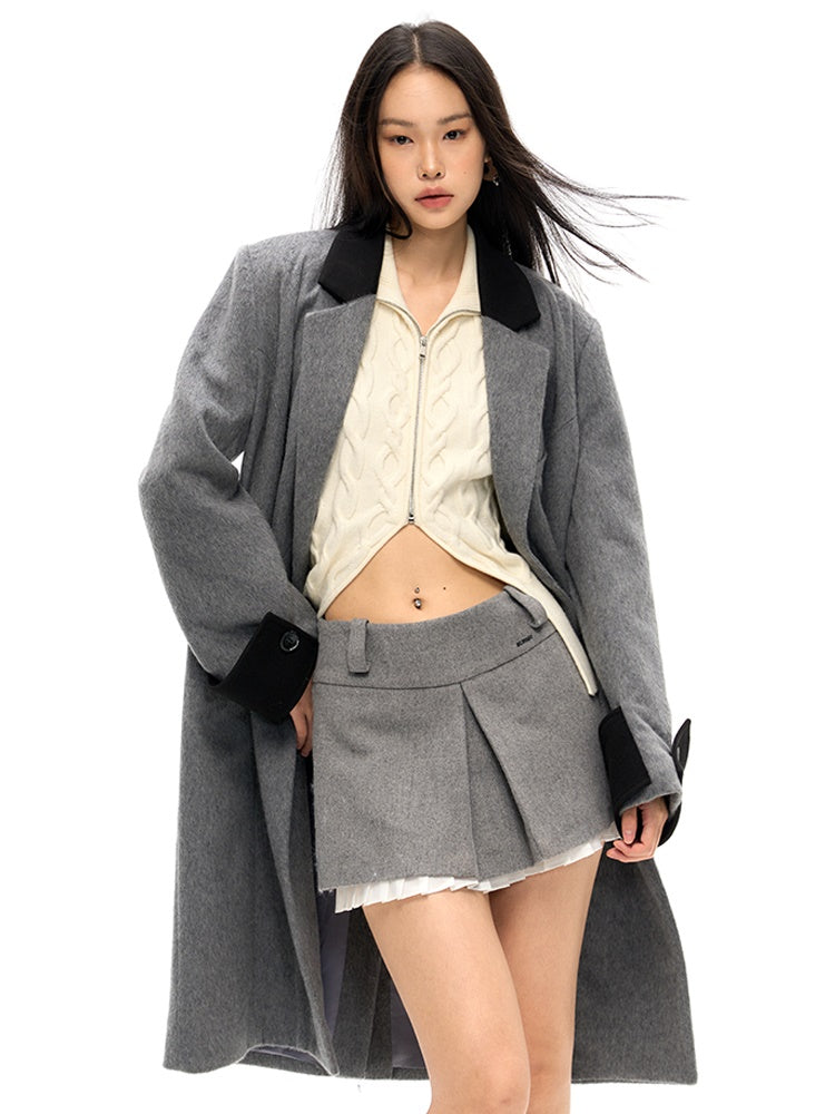 A- 라인 레이스 스티치 스커트