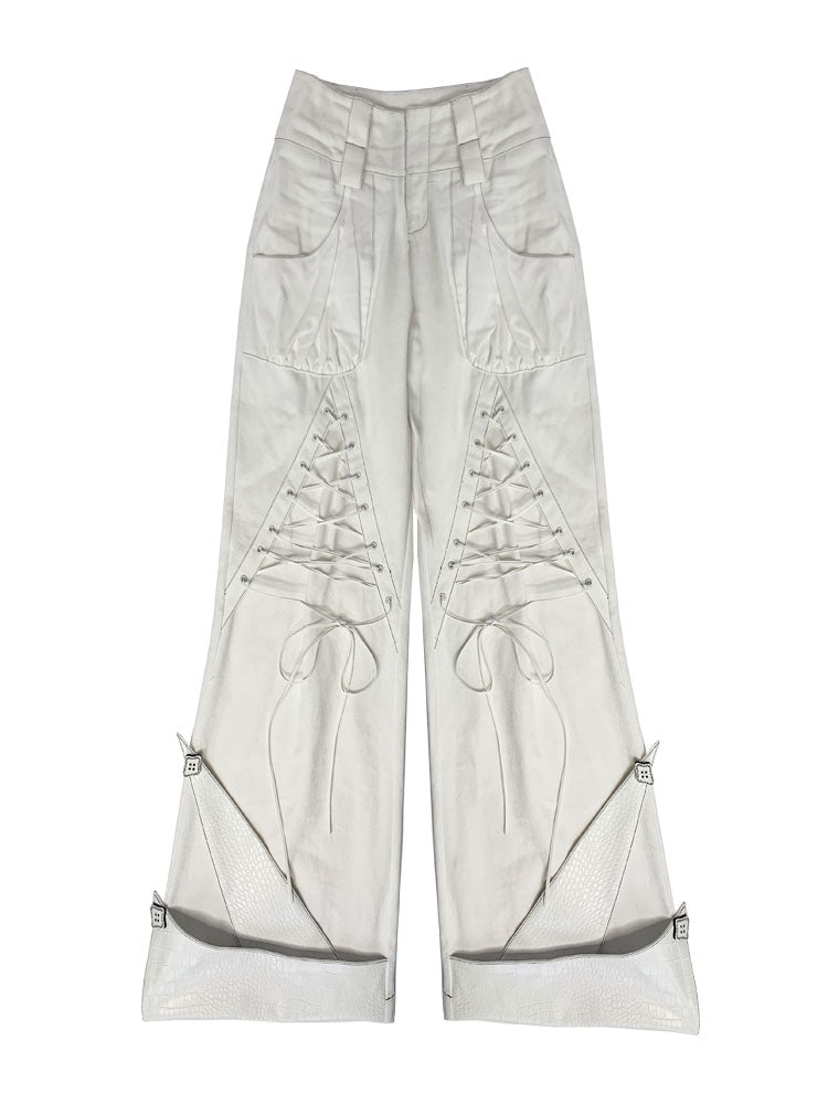 Lace-up Wide-leg men&