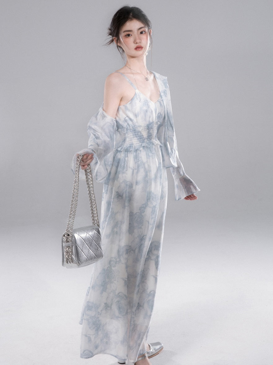 Blumendruck-Hemd & Hosentender langes Einteilungsaufbau