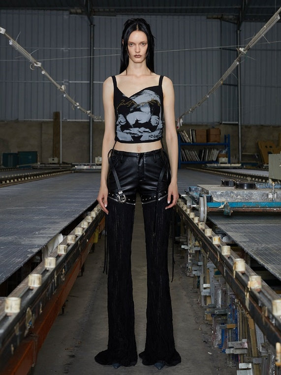 Print Cropped Camisole