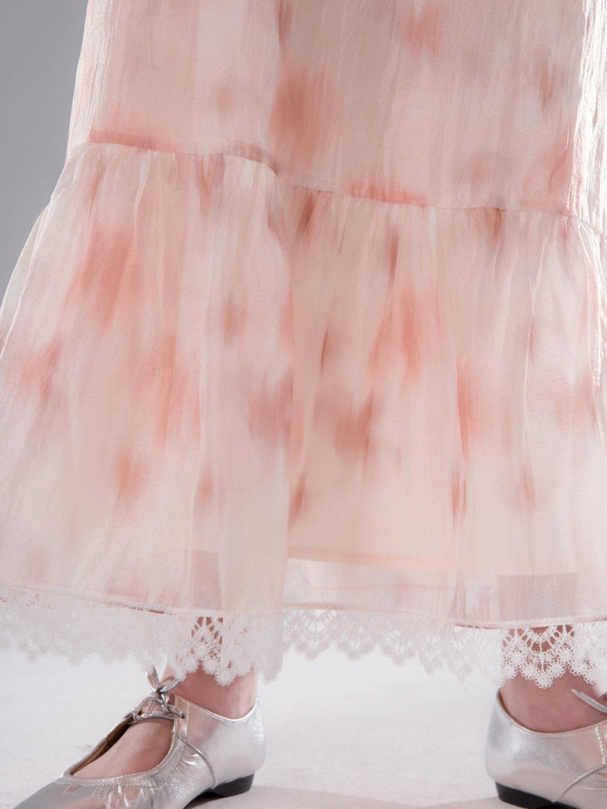 Top de gaze maca et configuration de la jupe de volants de commutation