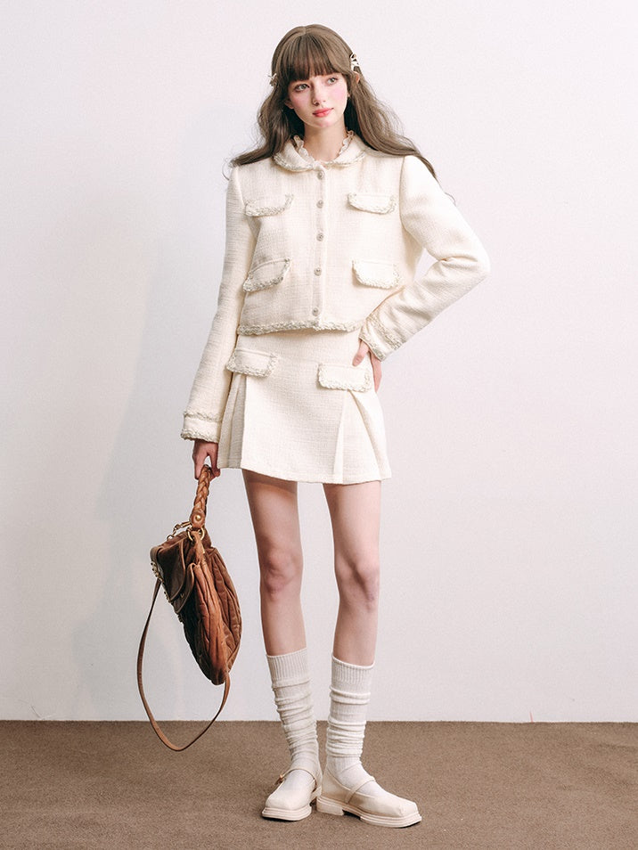 Tweed Taste Elegant Jacket & A-Line Skirt