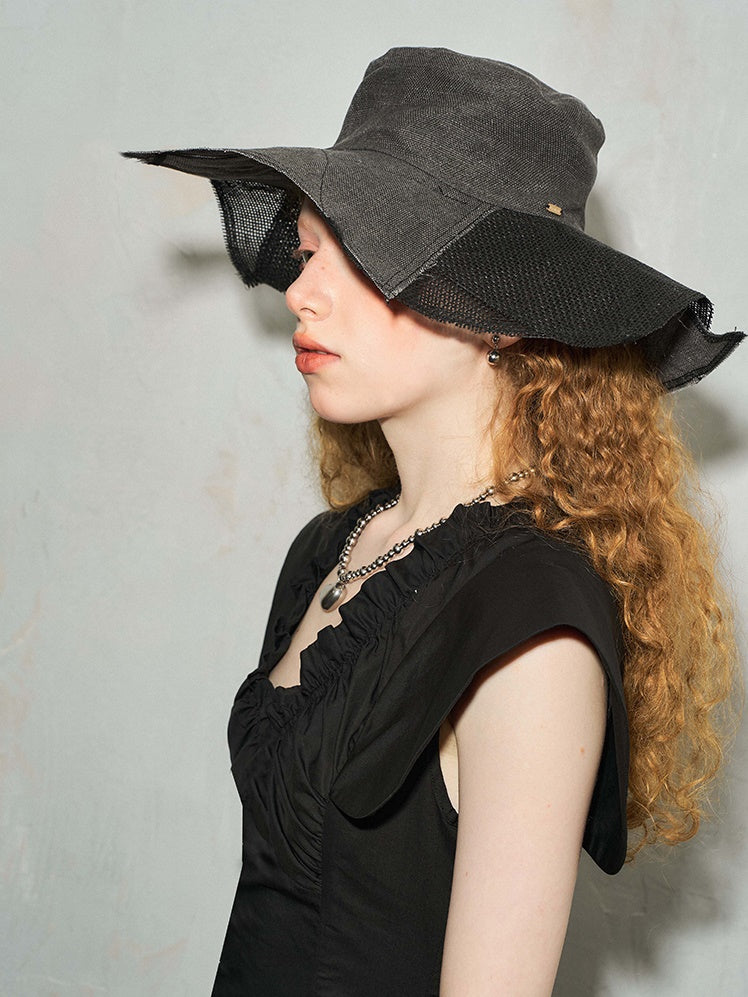 Irregular Splicing Woven Hat