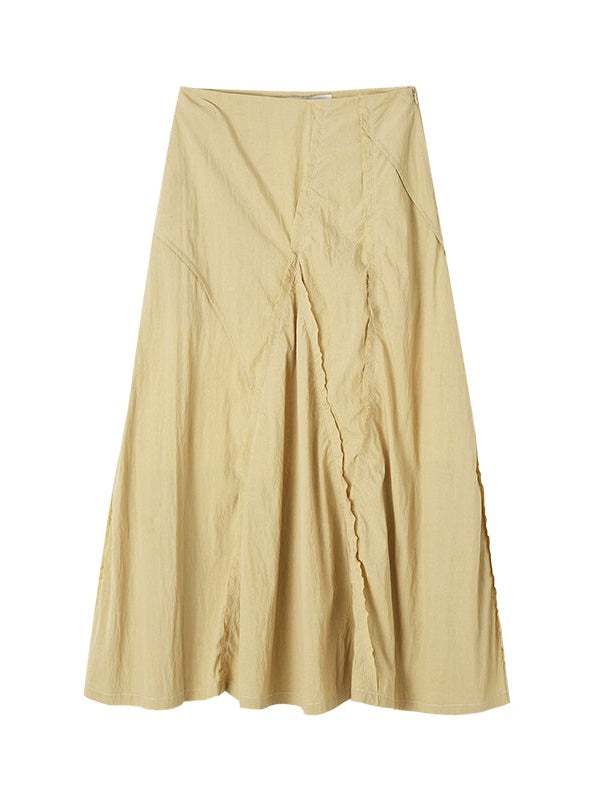 Raw Edge Split Skirt