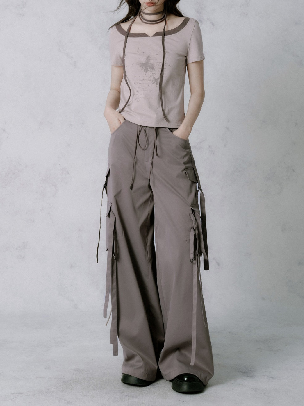Strap Pocket Cargo Pants