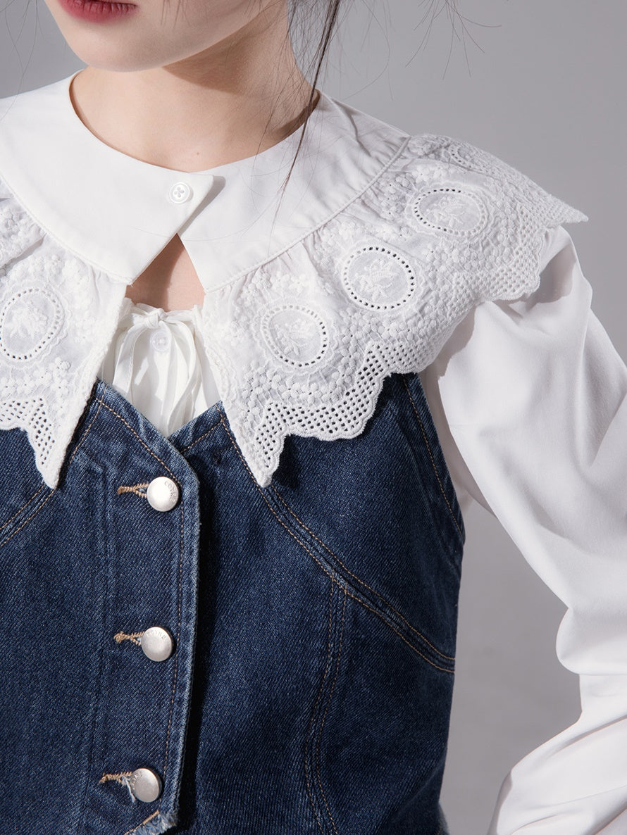 Denim Camisole Vest & Jeans Set-up