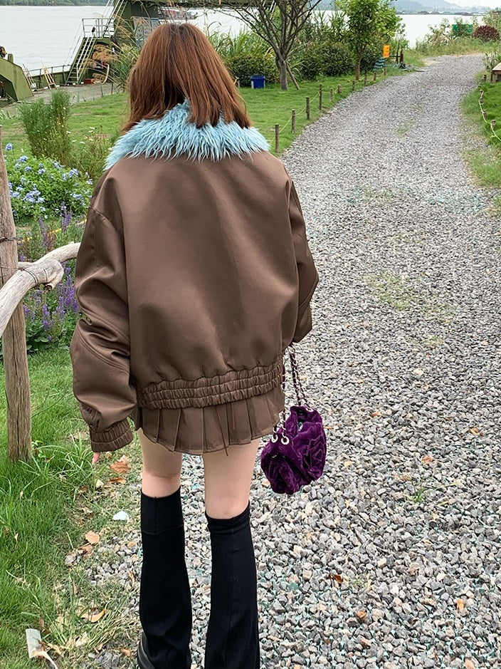 Tooling Large Pocket Jacket & Pleated Super Mini Skirt