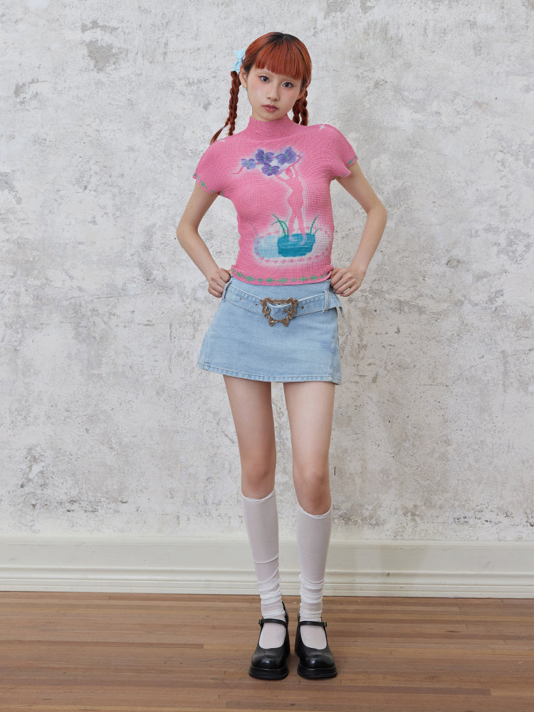 Strait Denim Hip Skirt