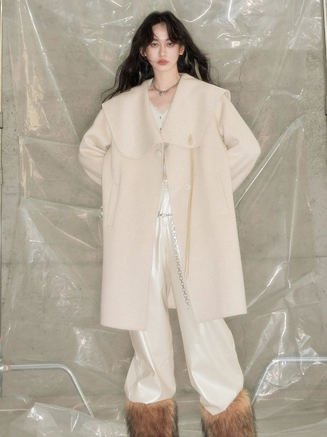 Large Lapel Horn Button Coat