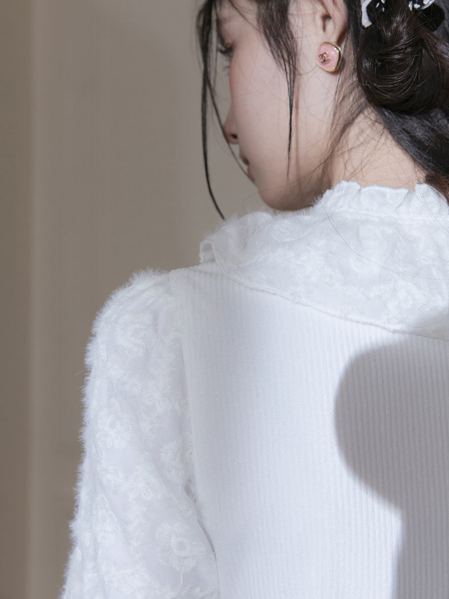 Plüsch gesticktes Kleid