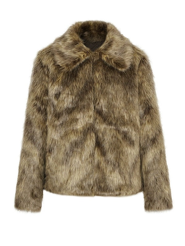 Glossy Eco-friendly Fur Short Coat