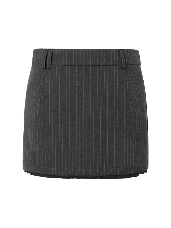 Intellektueller A-Line-Rock gestreift