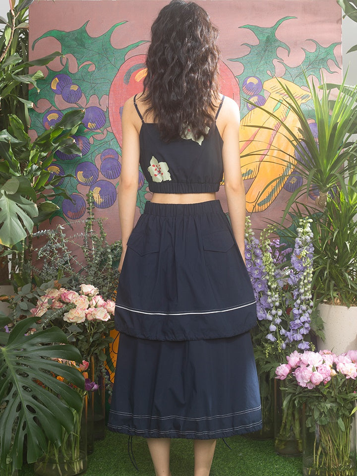 벚꽃 프린트 카미솔