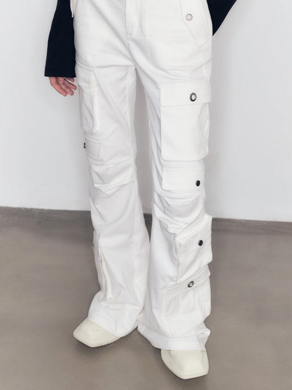 Elastic Lace Work Casual Pants