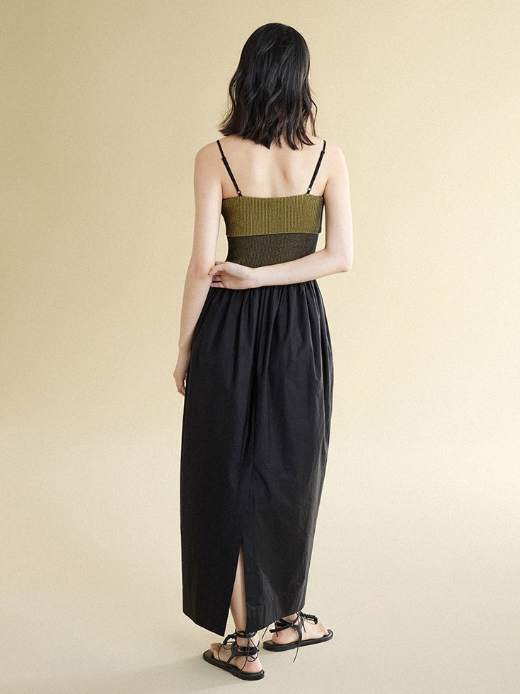 Pit Bar Splicing Suspender Dress