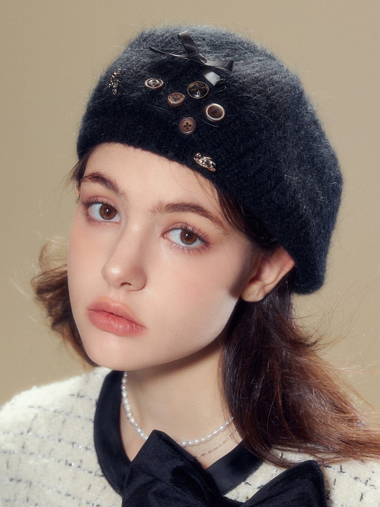 Mohair Knitted Beret