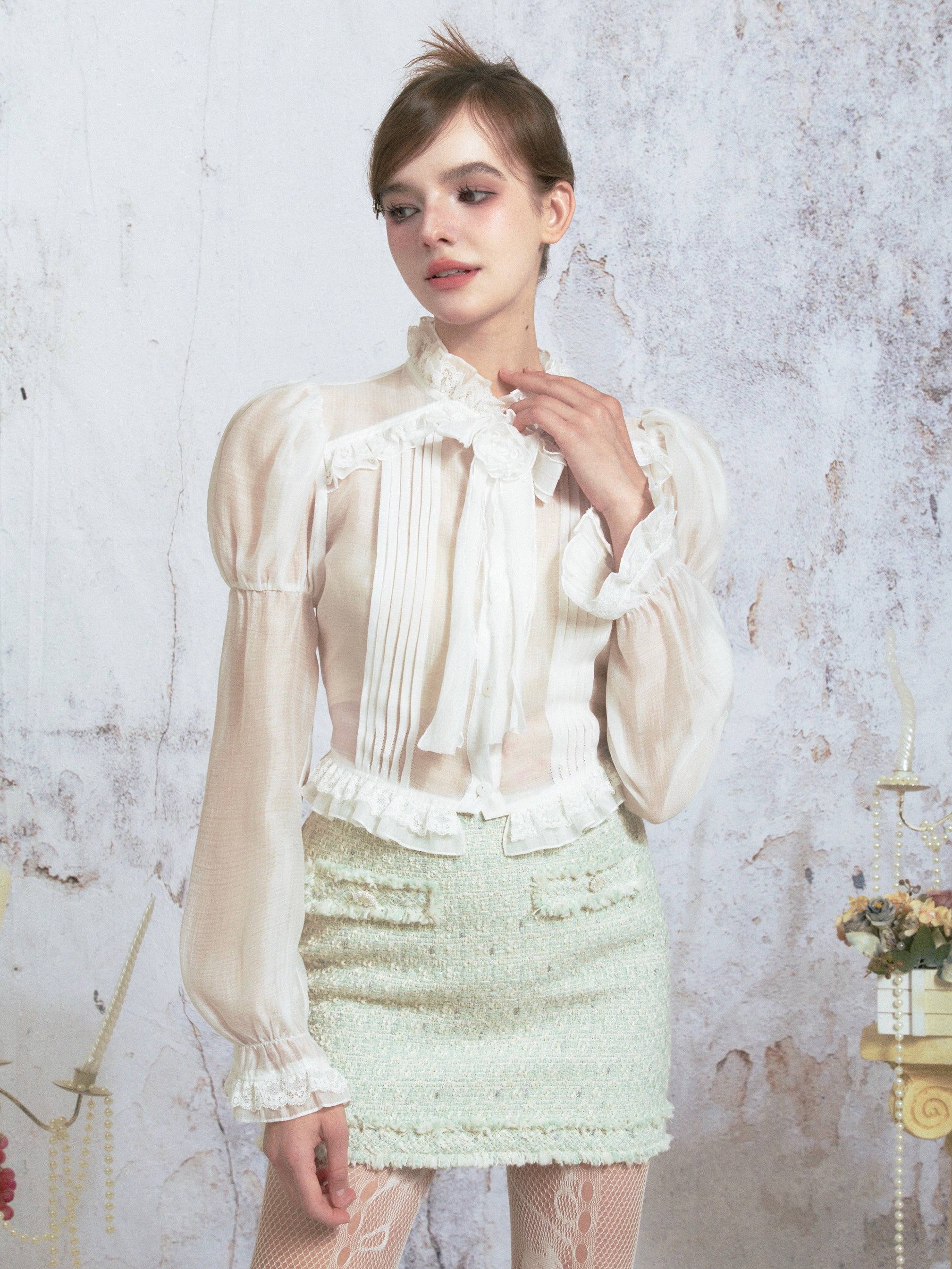 Chiffon Space Palace Style Puffarmhemd