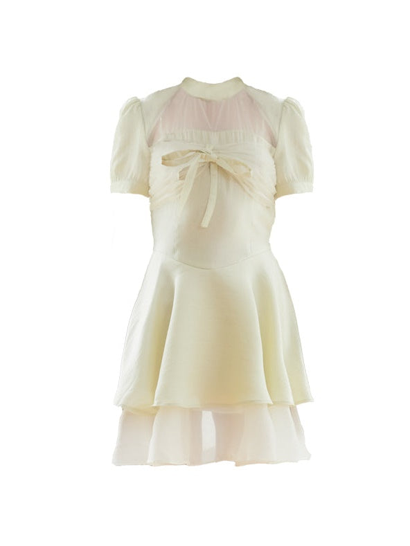 Hollow Sheer Design Layered Dress