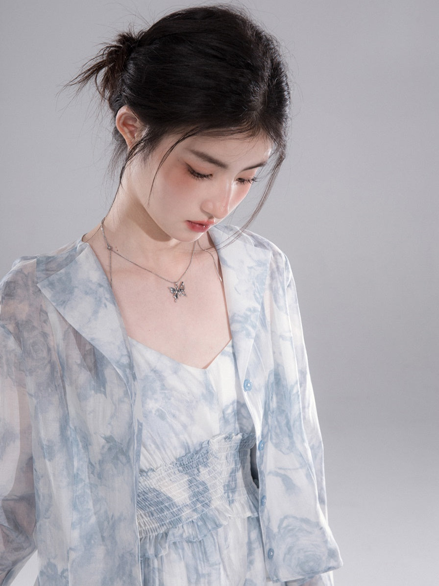 Blumendruck-Hemd & Hosentender langes Einteilungsaufbau